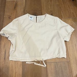 BDG light brown adjustable tie crop top
